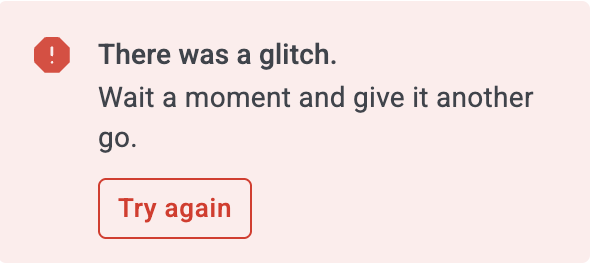 there's a glitch, wait a moment and give it ...